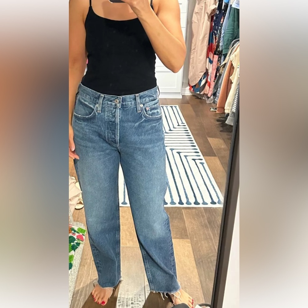 ANTHROPOLOGIE Citizens Of Humanity Florence Blue Ankle Cropped Jeans - Picture 4 of 10